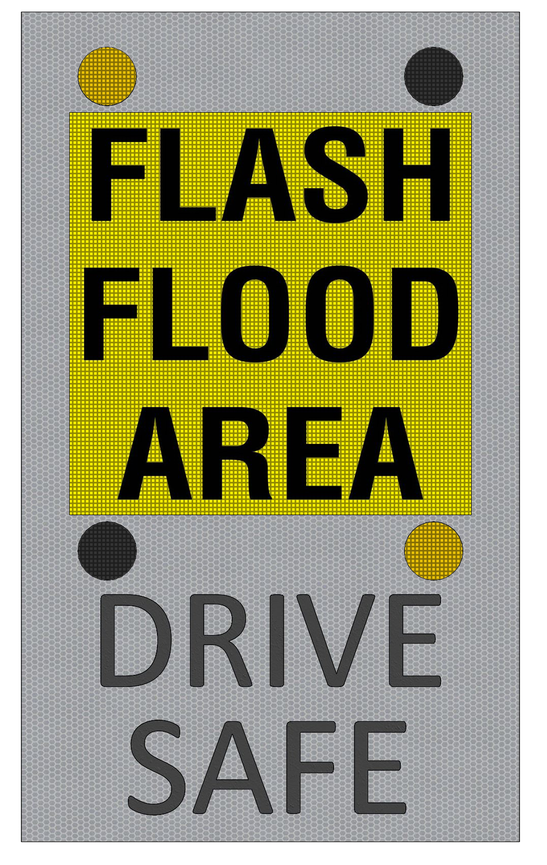 Flood Target Triggered Radar Safety Sign
