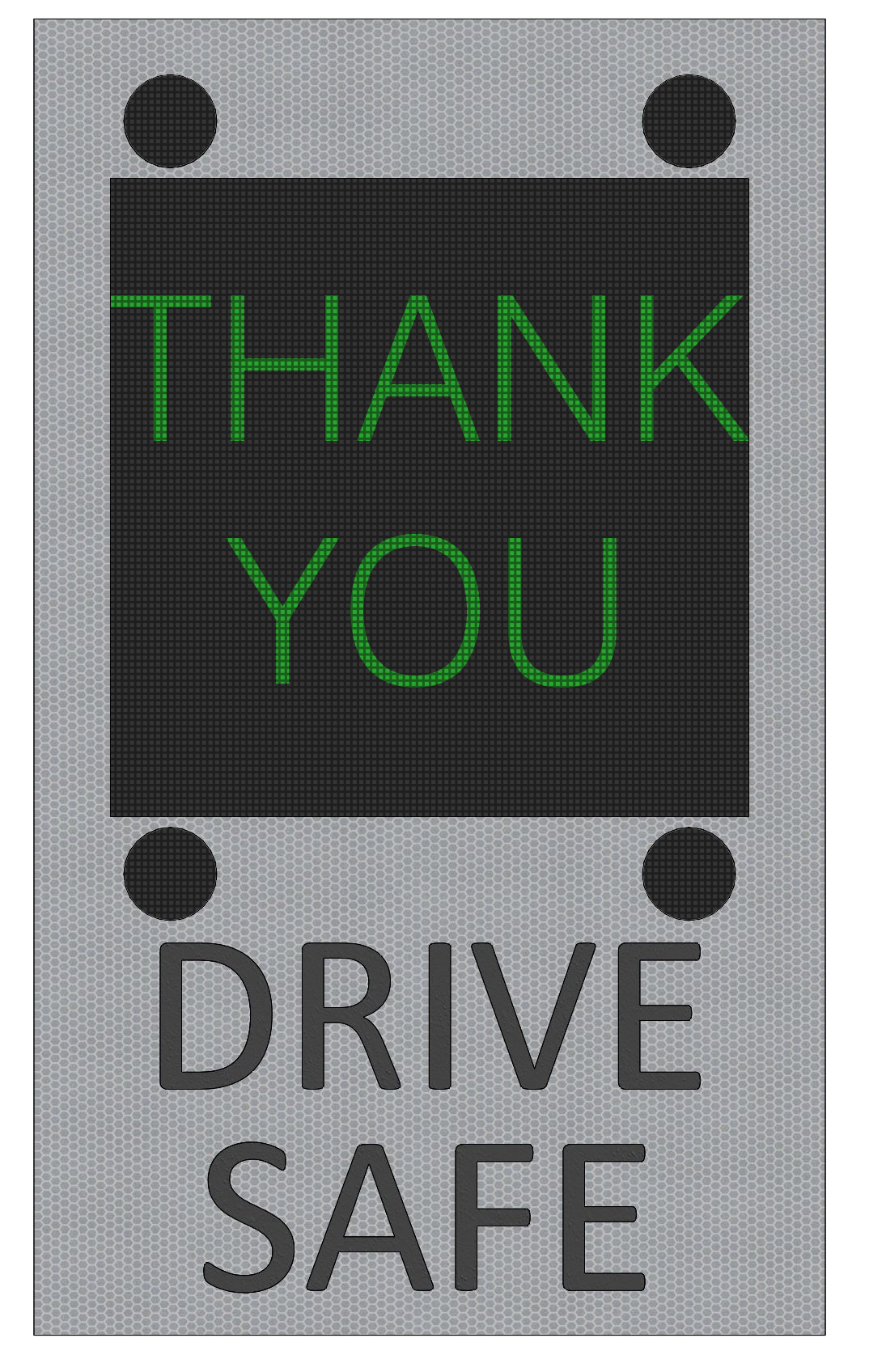 Thank You Under Speed Text Radar Sign